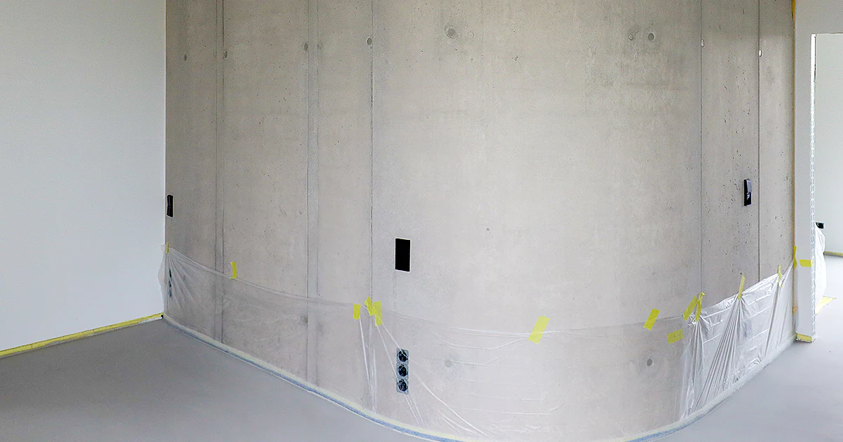 Betonretusche nach Elektroarbeiten
